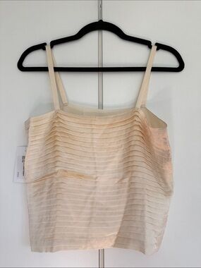 90s ivory silk pleated blouse